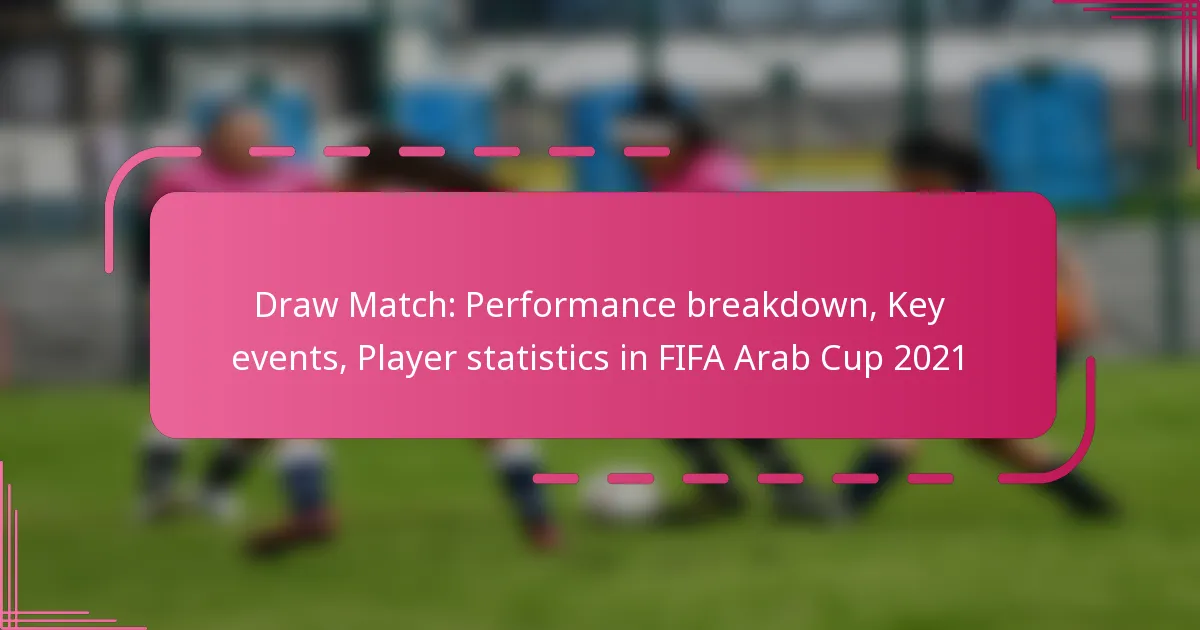 Draw Match: Performance breakdown, Key events, Player statistics in FIFA Arab Cup 2021