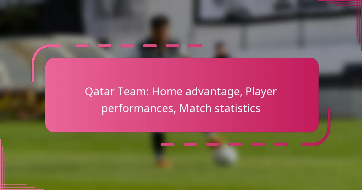 Qatar Team: Home advantage, Player performances, Match statistics