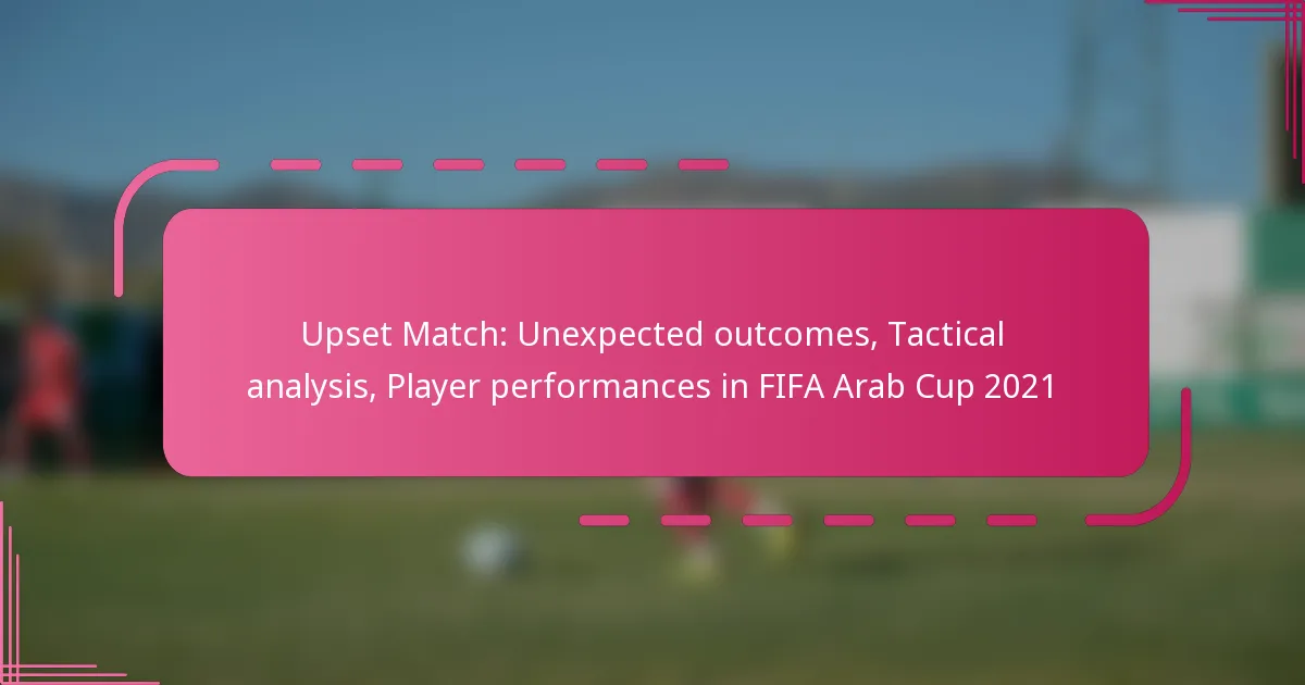 Upset Match: Unexpected outcomes, Tactical analysis, Player performances in FIFA Arab Cup 2021