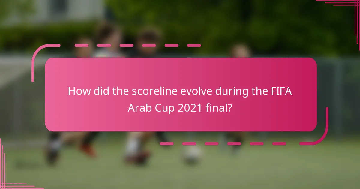 How did the scoreline evolve during the FIFA Arab Cup 2021 final?