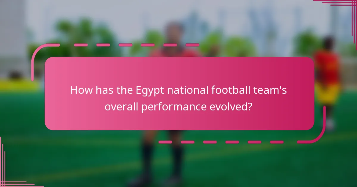 How has the Egypt national football team's overall performance evolved?